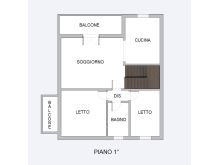 Planimetria piano 1°