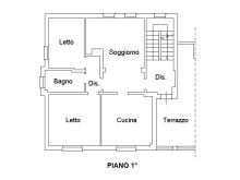Planimetria piano 1°
