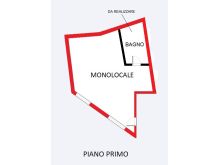 Planimetria Monolocale piano 1°